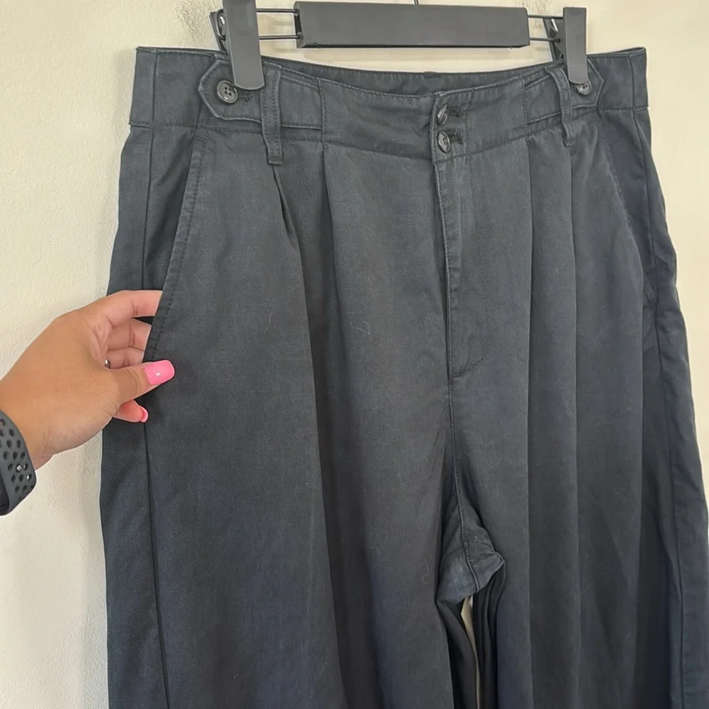 Madewell The Harlow Wide-Leg Pant Black Size 12 - Picture 5 of 11